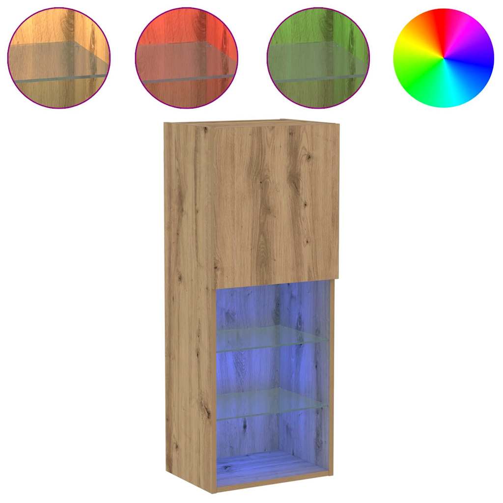 Wall-mounted TV Cabinet Artisan oak 40.5 x 30 x 102 cm